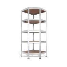 Sarok polcos állvány 5 HDF polccal, 1800/700/400 mm, 175 kg/polc