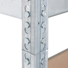 Fém polcos állvány 5 HDF polccal, 1800/1200/400 mm, 175 kg/polc