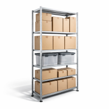 Csavarmentes fém polcos állvány 980×400 mm polcokkal – alapmodul