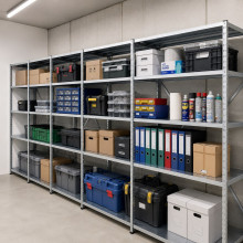 Csavarmentes fém polcos állvány 980×400 mm polcokkal – bővítőmodul