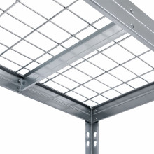 Polcos állvány 4 dróthálós polccal, 1800×1200×450 mm, 300 kg/polc