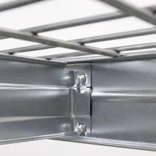 Polcos állvány 5 dróthálós polccal, 1800/900/450 mm, 300 kg/polc