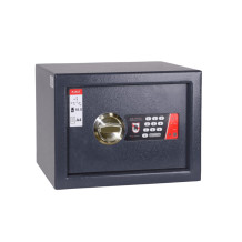 Fekete biztonsági széf elektronikus zárral, 350x260x260 mm