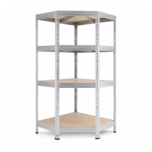 Sarok polcos állvány 4 HDF polccal, 1800/900/450 mm, 250 kg/polc