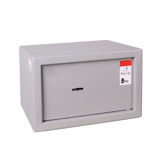 #17 MINISAFE L17 KEY – Szürke széf kulcsos zárral, 260/170/230 mm
